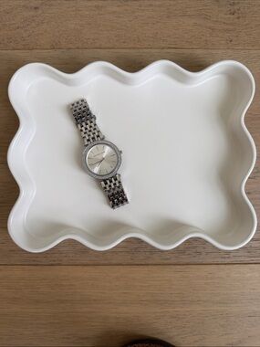 Michael Kors Silver Watch with Pave Accents